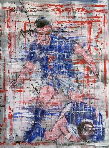LANZI Arno : Rugby 2 (Tableau, acrylique sur toile) - ART ET MISS