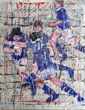 Charger l&#39;image dans la galerie, LANZI Arno : Rugby 4 (Tableau, acrylique sur toile) - ART ET MISS