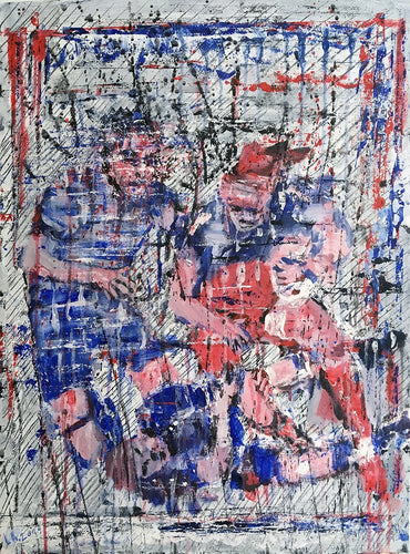 LANZI Arno: Rugby 6 (Tableau, acrylique sur toile) - ART ET MISS