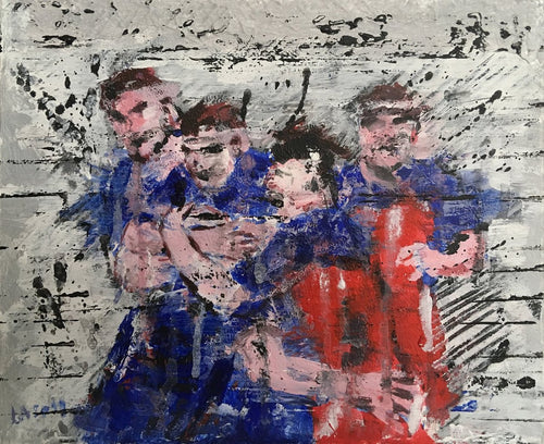 LANZI Arno : Rugby 9 (Tableau, acrylique sur toile) - ART ET MISS