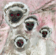 LANZI Paola - Singe 5 (tableau, Acrylique / Papier) - ART ET MISS