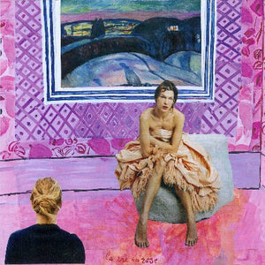LE VAN Florence : Femme assise (Collage sur papier) - ART ET MISS