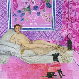 LE VAN Florence : Femme Couchée (Collage sur papier) - ART ET MISS