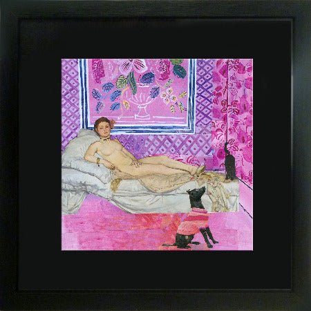 LE VAN Florence : Femme Couchée (Collage sur papier) - ART ET MISS