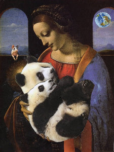 LE VAN Florence : Mes amours de panda (Collage sur papier) - ART ET MISS