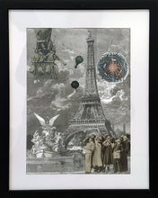 Charger l&#39;image dans la galerie, LE VAN Florence : Montgolfière à l&#39;assaut de la tour Eiffel (Impression sur papier) - ART ET MISS