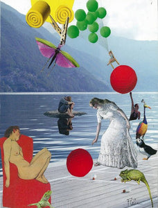 LE VAN Florence : Un rêve éveillé (Collage sur papier) - ART ET MISS