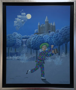 LORAND Jean-Pierre : Ballade à la lune (Tableau, Acrylique sur toile) - ART ET MISS