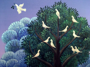 LORAND Jean-Pierre : Le jardin de la paix (Tableau, Acrylique sur toile) - ART ET MISS