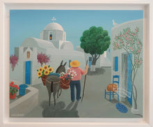 Charger l&#39;image dans la galerie, LORAND Jean-Pierre : Le marchand de fleurs (Tableau, Acrylique sur toile) - ART ET MISS