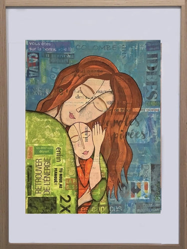 MANDO - Dans de beaux bras (tableau, technique mixte / Papier) - ART ET MISS