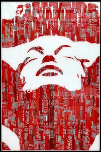 MaxL - Cascade (tableau, collage coca + résine) - ART ET MISS