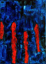 Charger l&#39;image dans la galerie, MAZUREK Véro : Bleue et rouge (Tableau, mixte sur toile) - ART ET MISS