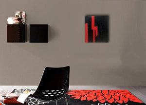 MAZUREK Véro : Duo noir et rouge 1 (Tableau, mixte sur toile) - ART ET MISS