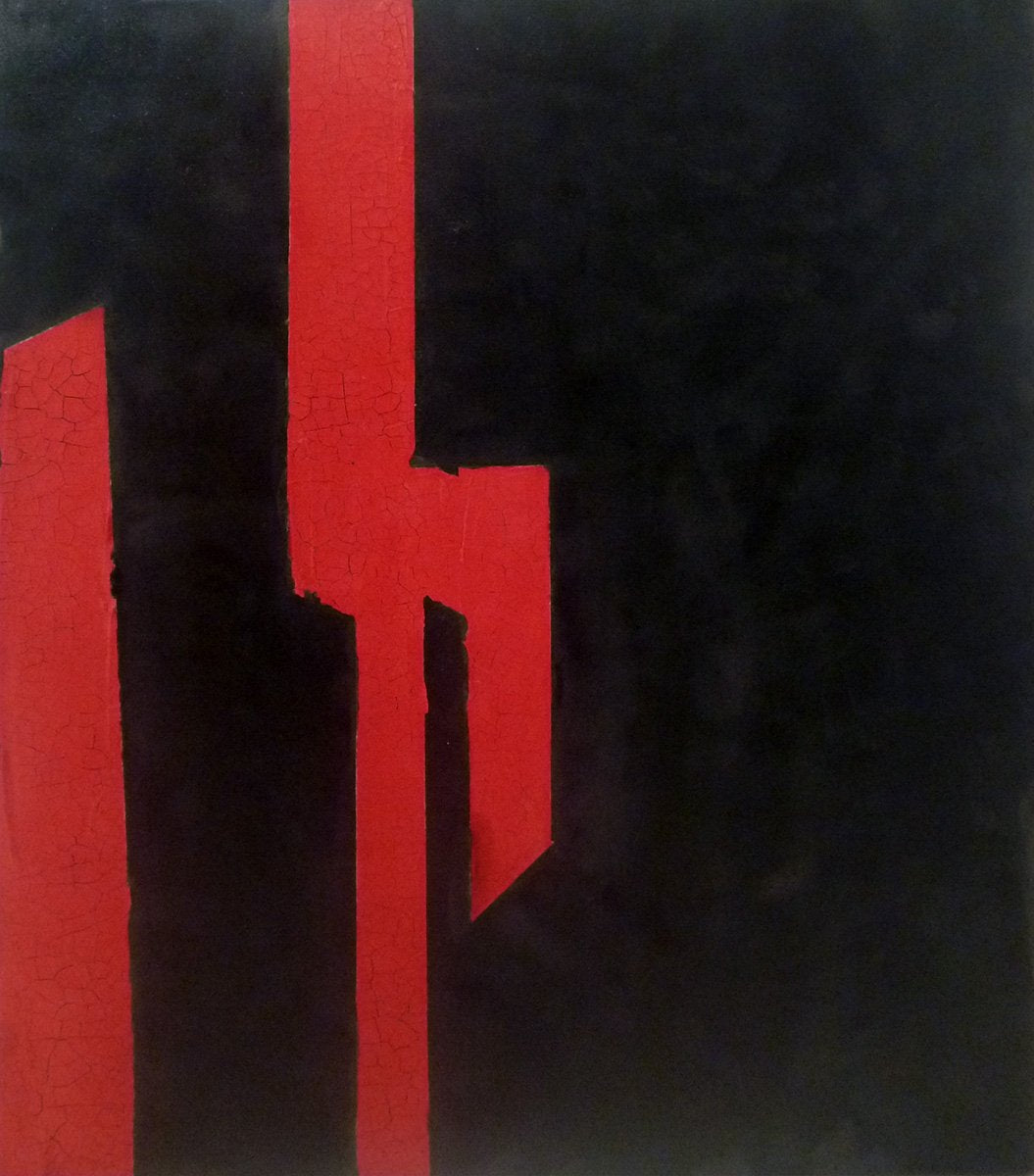 MAZUREK Véro : Duo noir et rouge 1 (Tableau, mixte sur toile) - ART ET MISS