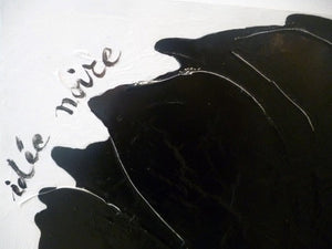 NARBONNE Michel - Idée noire sur fond blanc (tableau, Huile / toile) - ART ET MISS