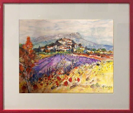 Patrice LAYRE - Les lavandes (tableau, Peinture Aquarelle) - ART ET MISS