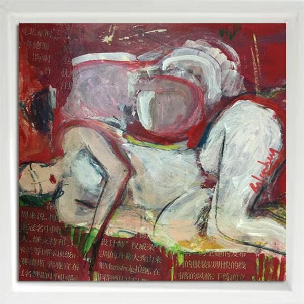 RAFENBERG Catherine : Sans titre 10 (Tableau acrylique sur toile ) - ART ET MISS