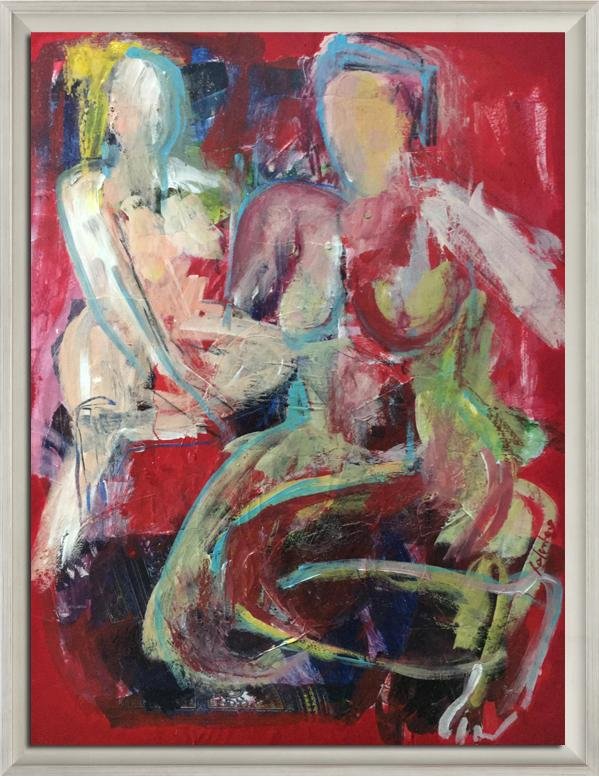 RAFENBERG Catherine : Sans titre 13 (Tableau acrylique sur toile ) - ART ET MISS