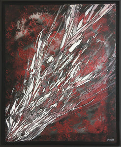 RUPP Aurélien - Déflagration #2 (tableau, Bombe aérosol, encre de chine / toile) - ART ET MISS