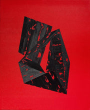 Charger l&#39;image dans la galerie, SALA Michèle - Diamant noir sur fond rouge (tableau, Acrylique / toile) - ART ET MISS