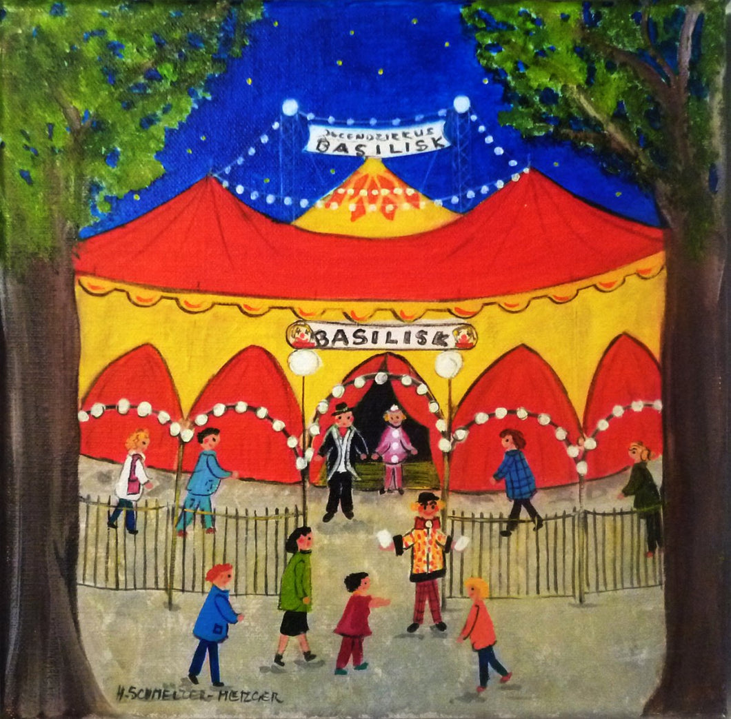 SCHMELZER Heidi - Le cirque (tableau, Acrylique / toile) - ART ET MISS