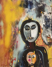 Charger l&#39;image dans la galerie, SITELLE - Mère et enfant (La vierge noire) (tableau, Acrylique / toile) - ART ET MISS