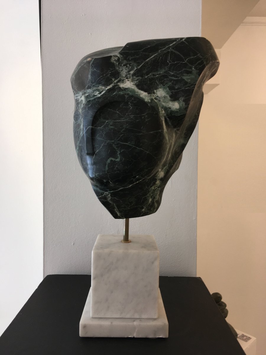 Tête sculptée Africaine en pierre dure - Sculpt Tête sculptée Africaine en pierre dure - Sculpt