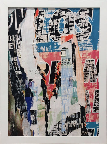 TAILLANDIER Alexandre : Rue Clodion, collages sur toile (43x60 cm) - ART ET MISS
