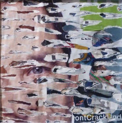TAILLANDIER Alexandre : Sans titre (b), collages sur toile (20x20 cm) - ART ET MISS