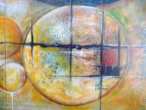 TOUSSAINT - Ronds de lune (tableau, Acrylique au couteau et pinceau / Toile) - ART ET MISS