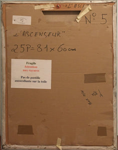 VAN QUICKENBORNE Thierry - L'ascenseur (tableau, Acrylique et Huile / toile) - ART ET MISS