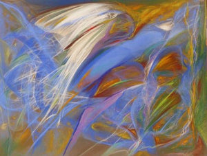 WOLF Kristina Viera - Cascade bleue (tableau, pastel / papier) - ART ET MISS