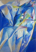 Charger l&#39;image dans la galerie, WOLF Kristina Viera - Ville bleue (tableau, Pastel / Papier de riz chinois) - ART ET MISS