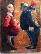Charger l&#39;image dans la galerie, ZANET Hélène - La mécanique du coeur N 3 (tableau, Acrylique et encre / toile) - ART ET MISS